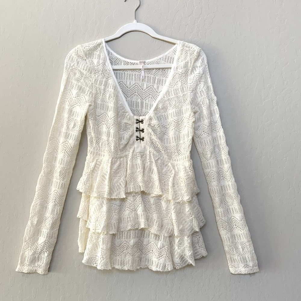 FP Ivory layered lace long sleeve - Picture 3 of 3